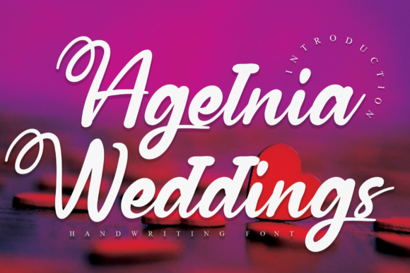 Agelnia Weddings: A Bold Script Font for Crafters and Product Designers