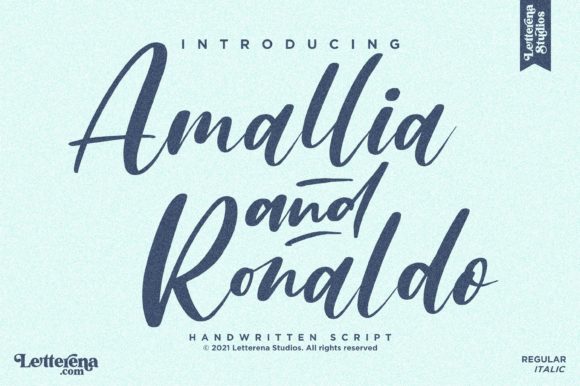Amallia and Ronaldo: A Sweet, Stylish Font for Small Business Branding