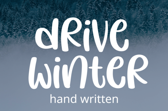 Drive Winter: A Handwritten Font for Small Business Branding