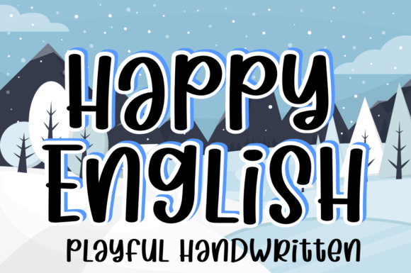 Happy English: A Playful Handwritten Font for Creative Branding Projects
