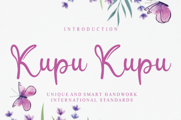 Kupu Kupu: A Sweet Script Typeface for Makers and Creative Sellers