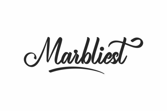 Marbliest: A Paint-Brushed Script Font for Crafters and Makers
