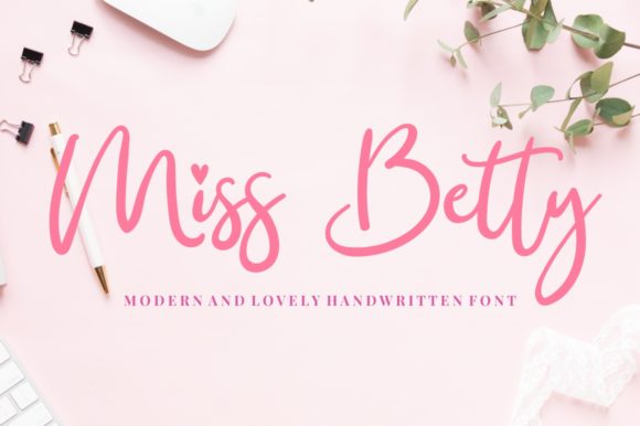 Miss Betty: A Handwritten Font for Editorial Elegance