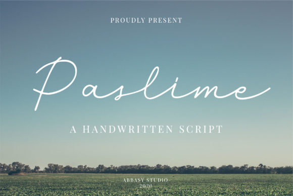 Paslime: A Delicate Script Font for Makers