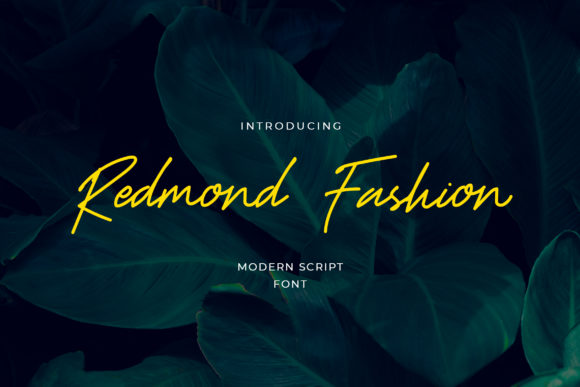 Redmond Fashion: A Stylish Script Font for Editors