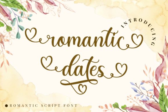 Romantic Dates: A Warm Handwritten Font for Elegant Editorial Design