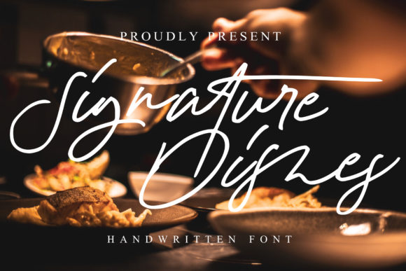 Signature Dishes: A Handwritten Font for Small Business Branding