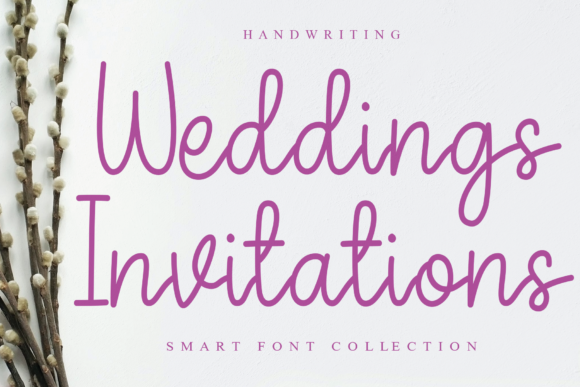 Weddings Invitations: A Delicate Script Font for Elegant Editorial Design
